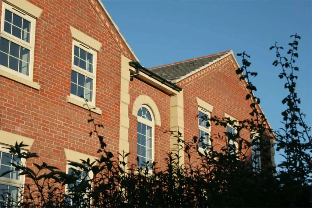Chamfered Cream Arched Window