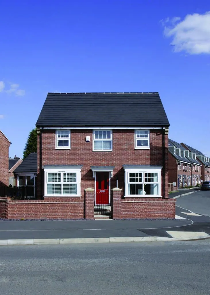 White Windows on Red Brick